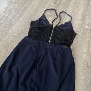 NWT Lush Navy and Black Lace Mini Dress